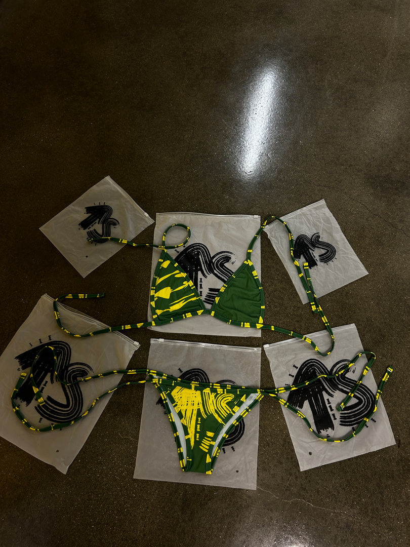 GREEN STARBURST BIKINI