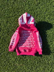 KIDS PINK LOUISIANA STATE TOUR ZIPUP