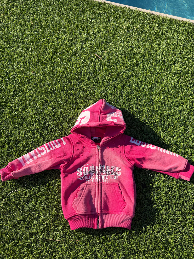 KIDS PINK LOUISIANA STATE TOUR ZIPUP